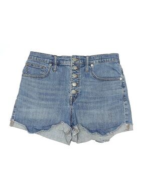 Madewell Light Blue Button-Front Denim Shorts